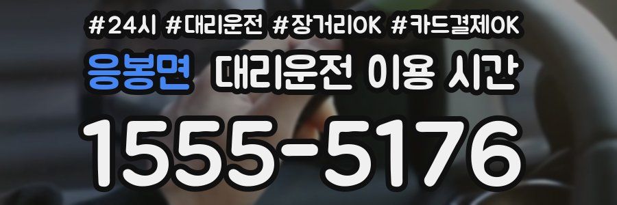 응봉면 대리운전 이용 시간