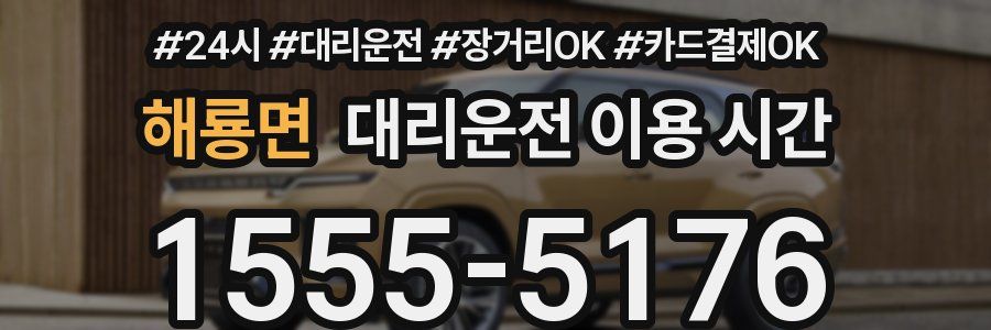 해룡면 대리운전 이용 시간