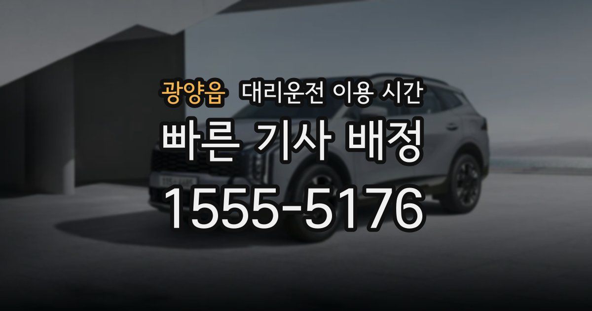 광양읍 대리운전 이용 시간
