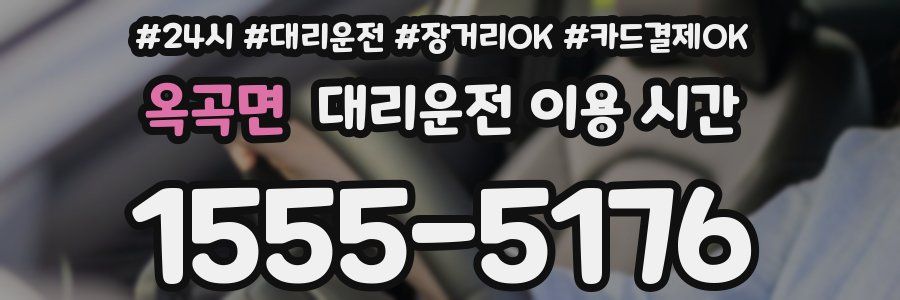옥곡면 대리운전 이용 시간