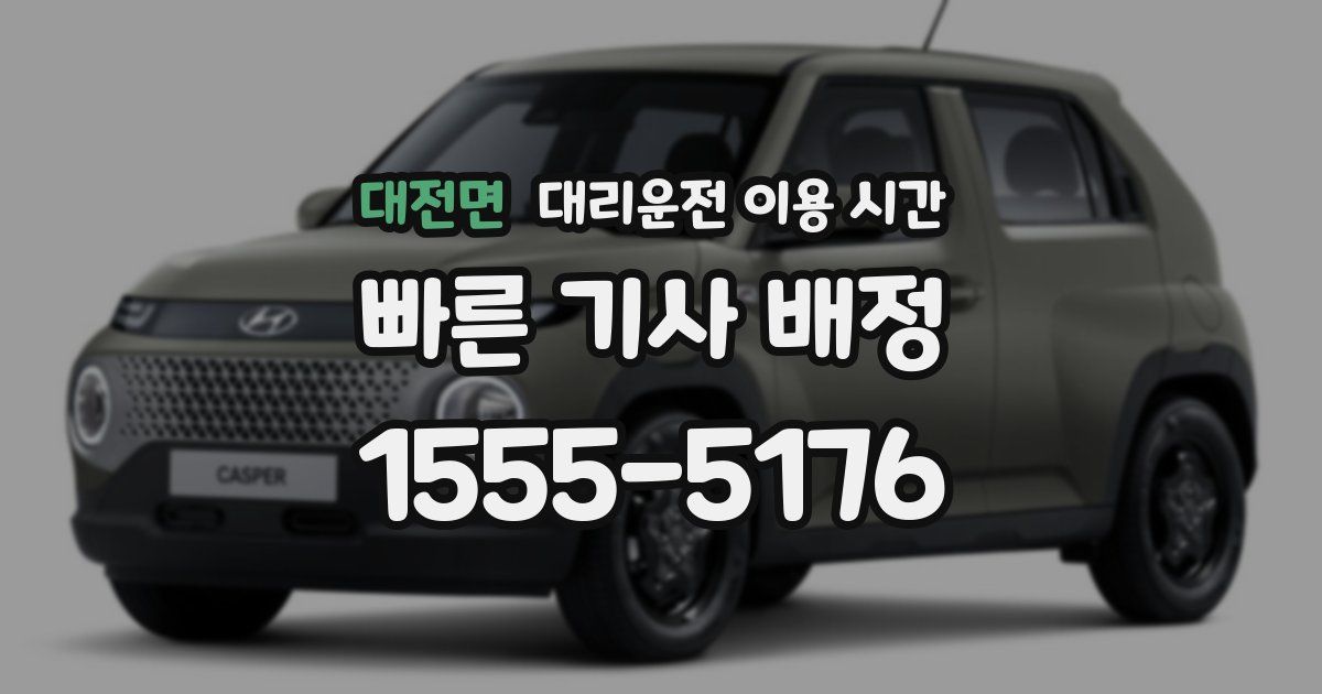 대전면 대리운전 이용 시간