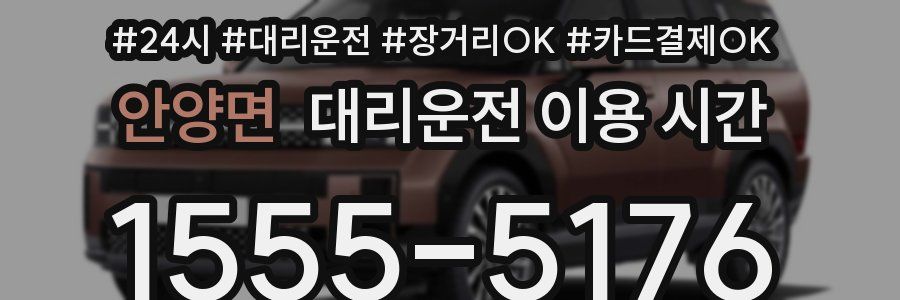 안양면 대리운전 이용 시간