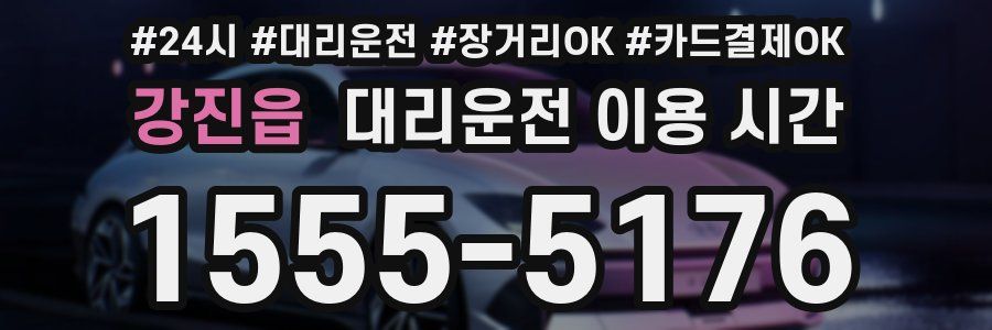 강진읍 대리운전 이용 시간