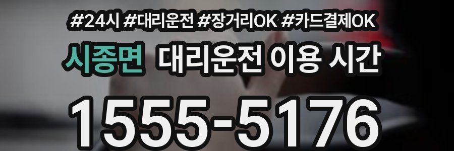 시종면 대리운전 이용 시간
