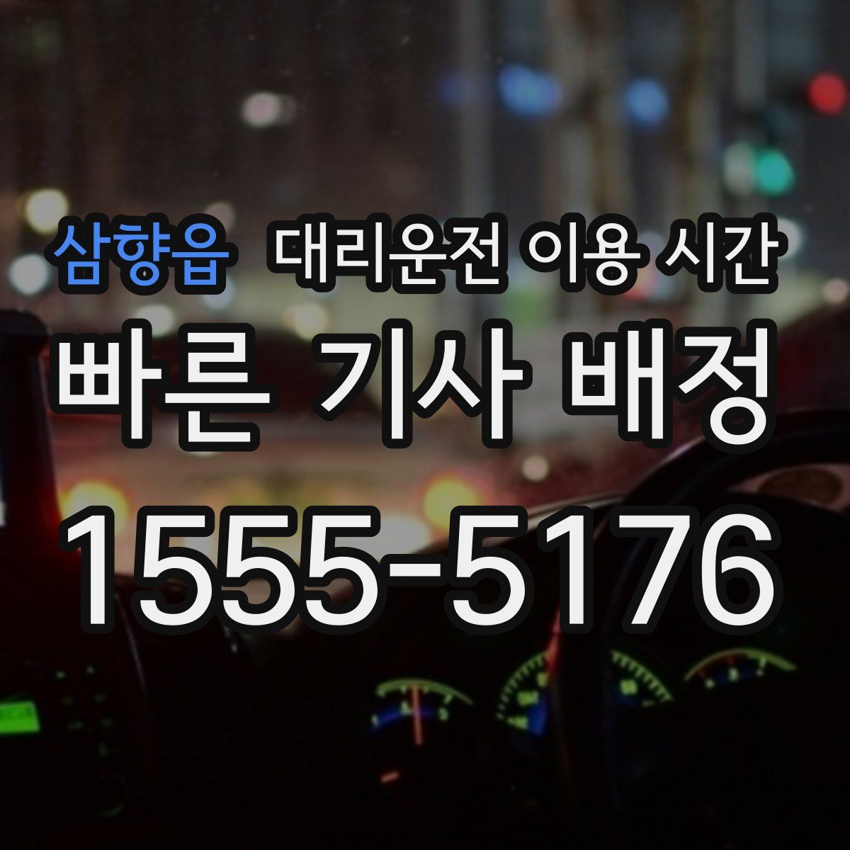 삼향읍 대리운전 이용 시간