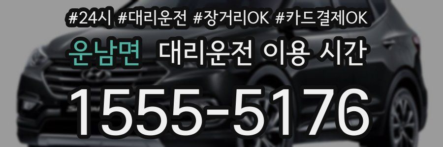 운남면 대리운전 이용 시간