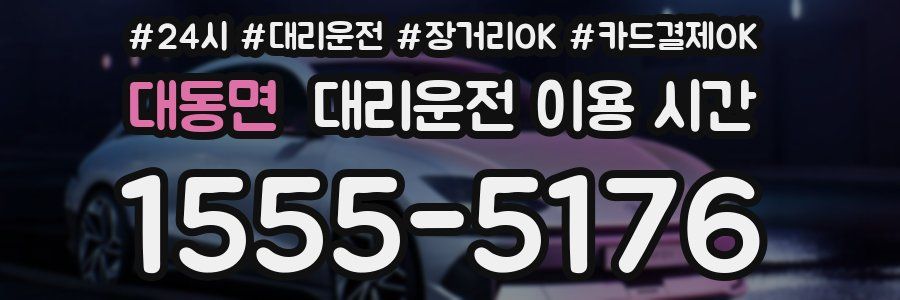 대동면 대리운전 이용 시간