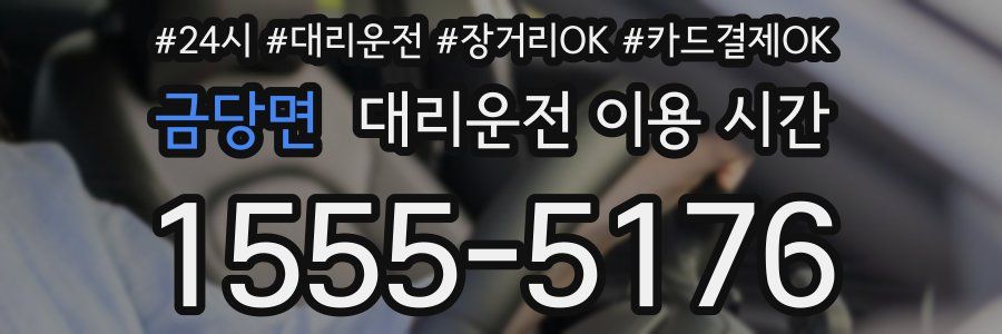 금당면 대리운전 이용 시간