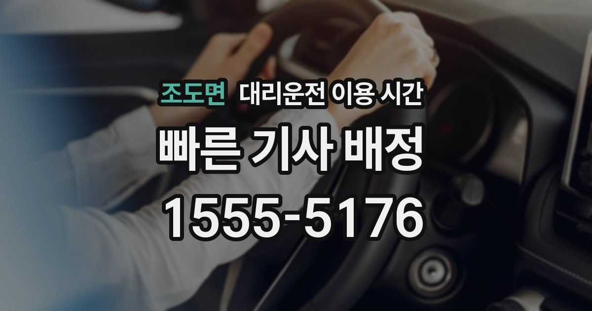조도면 대리운전 이용 시간