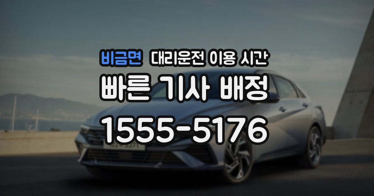 비금면 대리운전 이용 시간