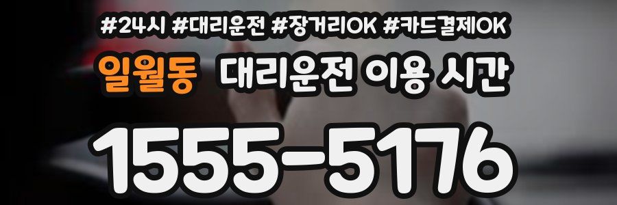 일월동 대리운전 이용 시간