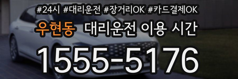 우현동 대리운전 이용 시간