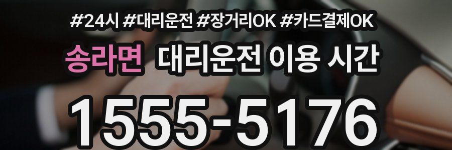 송라면 대리운전 이용 시간