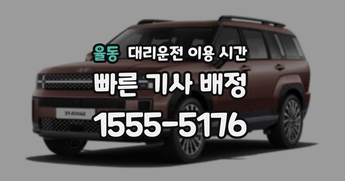 율동 대리운전 이용 시간