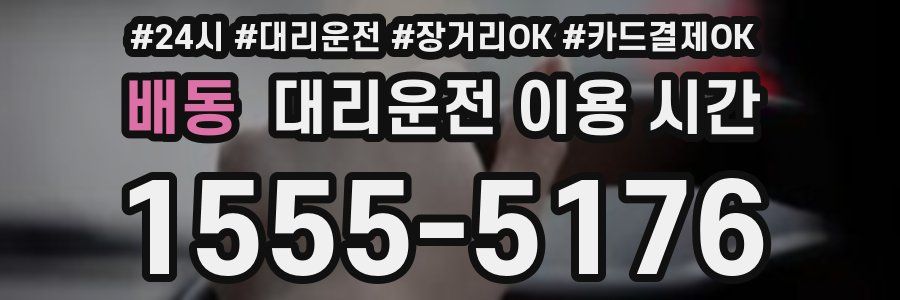 배동 대리운전 이용 시간
