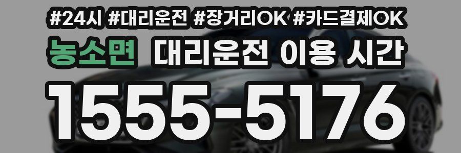 농소면 대리운전 이용 시간