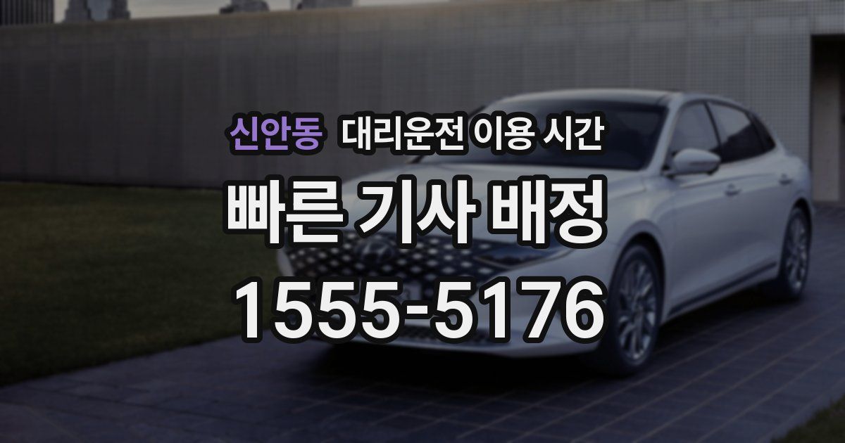 신안동 대리운전 이용 시간