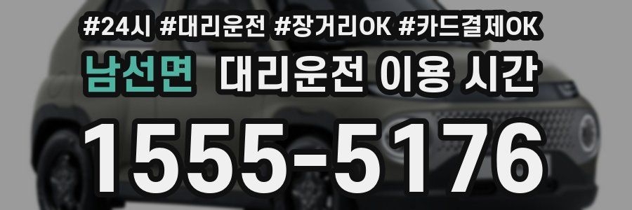 남선면 대리운전 이용 시간