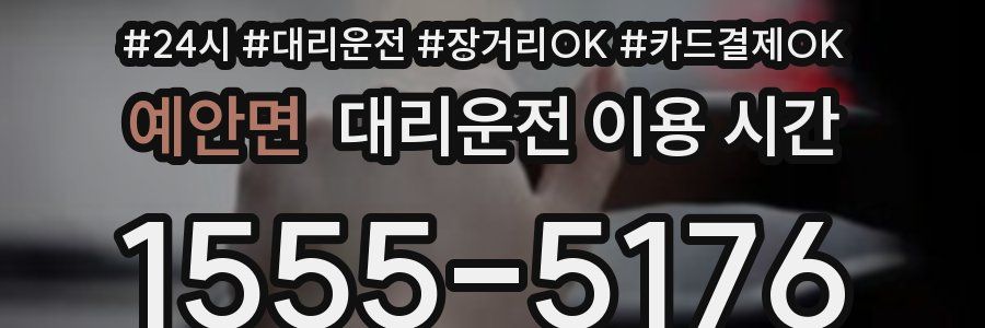 예안면 대리운전 이용 시간