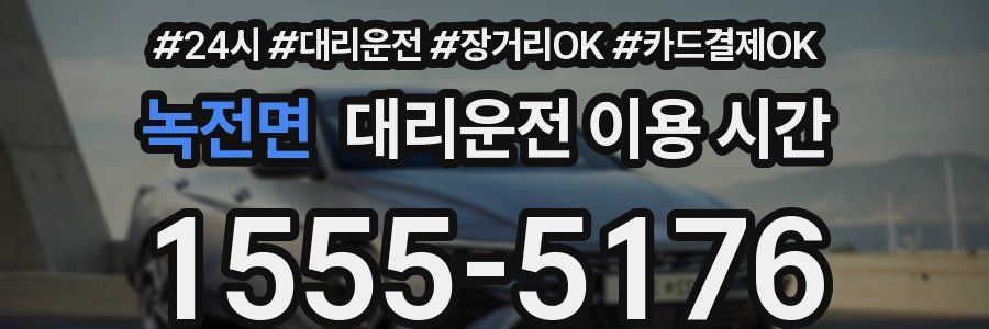녹전면 대리운전 이용 시간