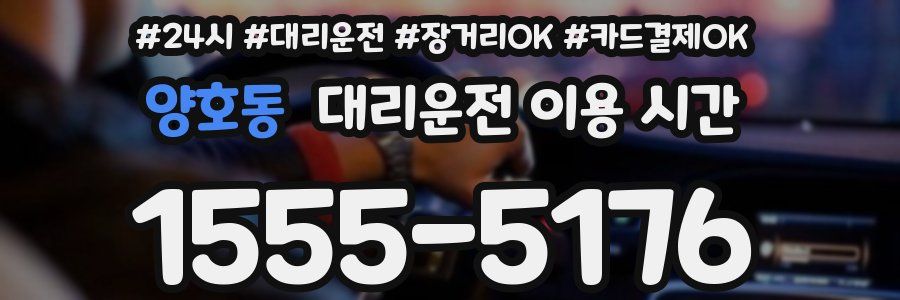 양호동 대리운전 이용 시간