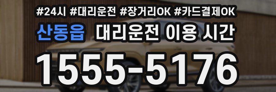 산동읍 대리운전 이용 시간