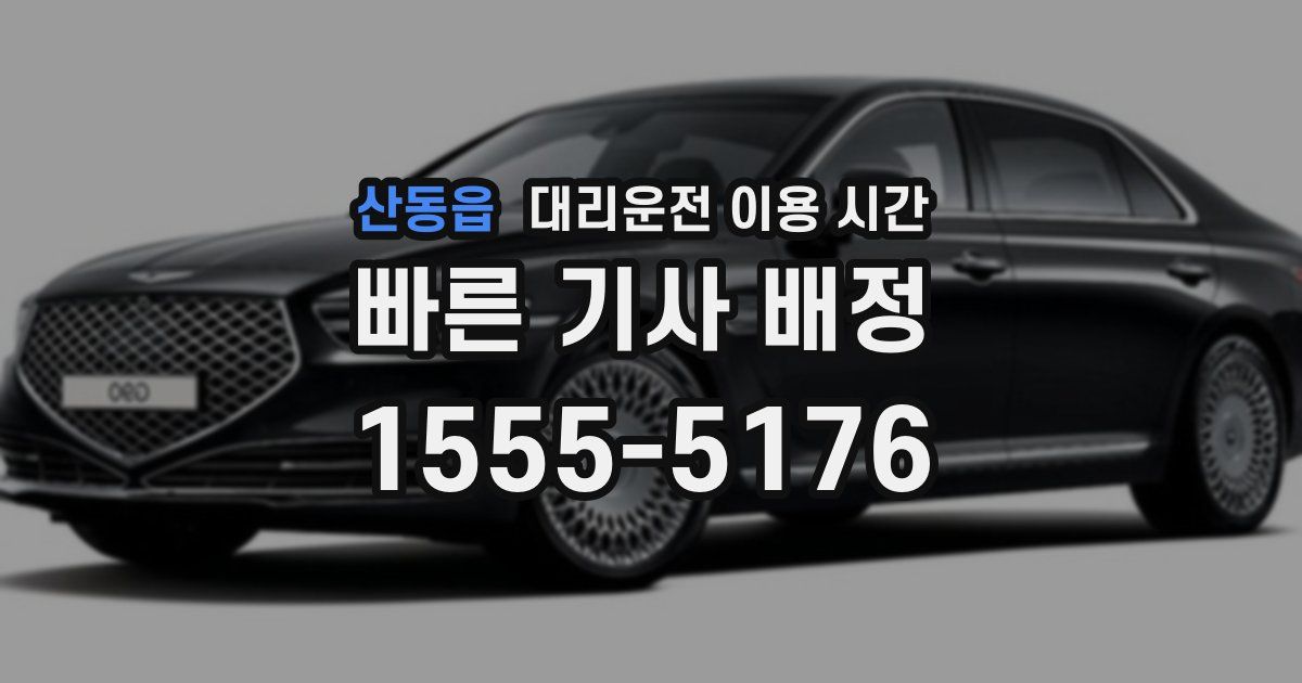 산동읍 대리운전 이용 시간