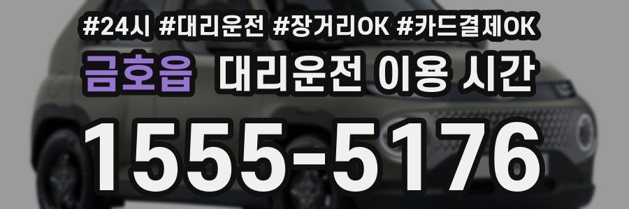 금호읍 대리운전 이용 시간