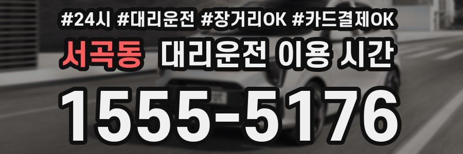 서곡동 대리운전 이용 시간