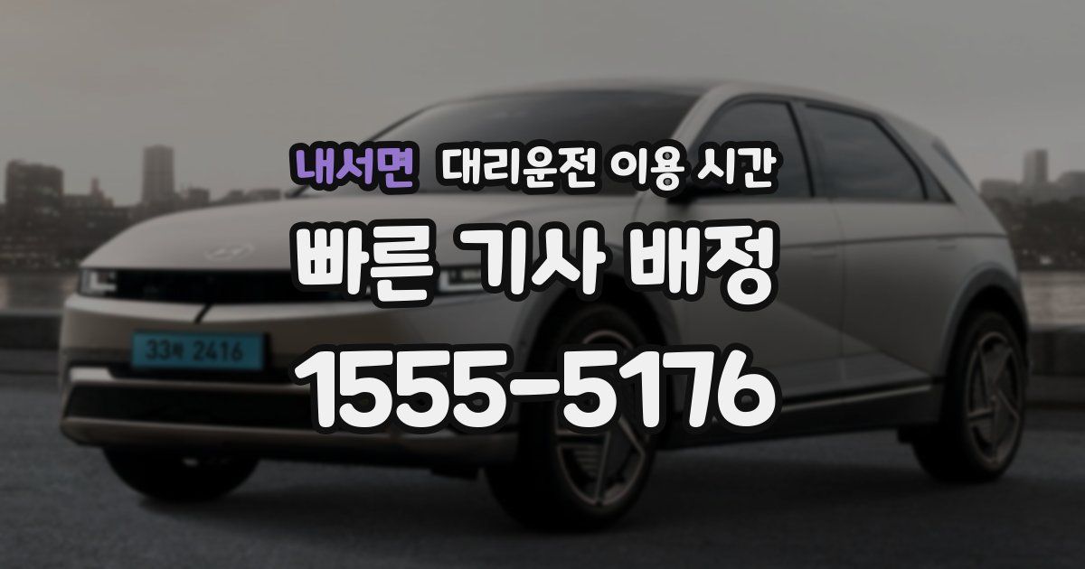 내서면 대리운전 이용 시간