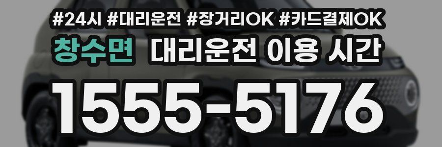 창수면 대리운전 이용 시간