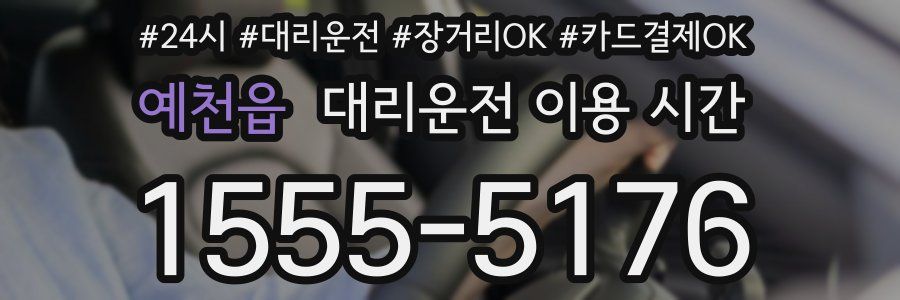 예천읍 대리운전 이용 시간