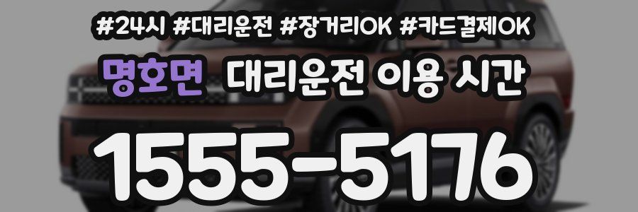 명호면 대리운전 이용 시간