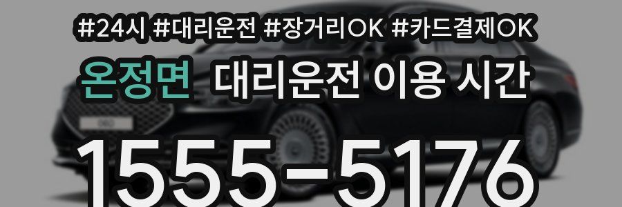 온정면 대리운전 이용 시간