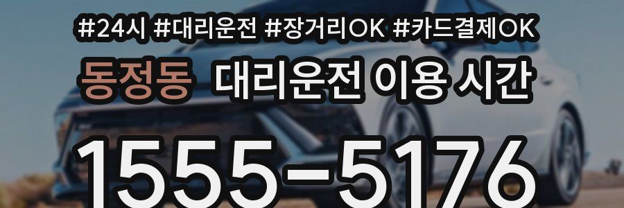 동정동 대리운전 이용 시간