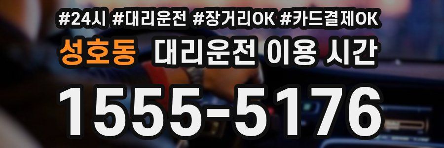 성호동 대리운전 이용 시간