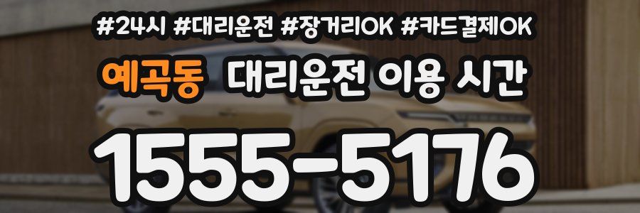 예곡동 대리운전 이용 시간