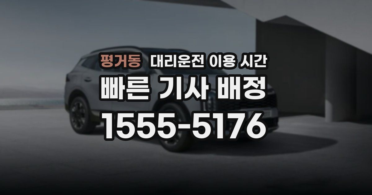 평거동 대리운전 이용 시간