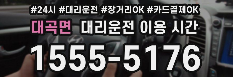 대곡면 대리운전 이용 시간