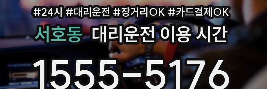 서호동 대리운전 이용 시간