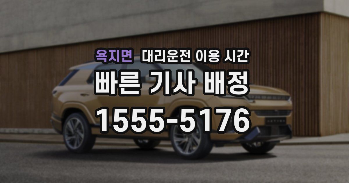 욕지면 대리운전 이용 시간