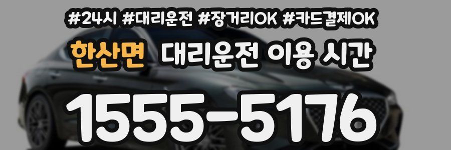 한산면 대리운전 이용 시간