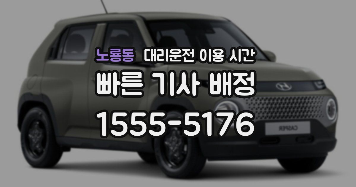 노룡동 대리운전 이용 시간