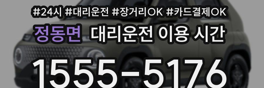 정동면 대리운전 이용 시간