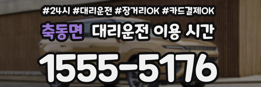축동면 대리운전 이용 시간