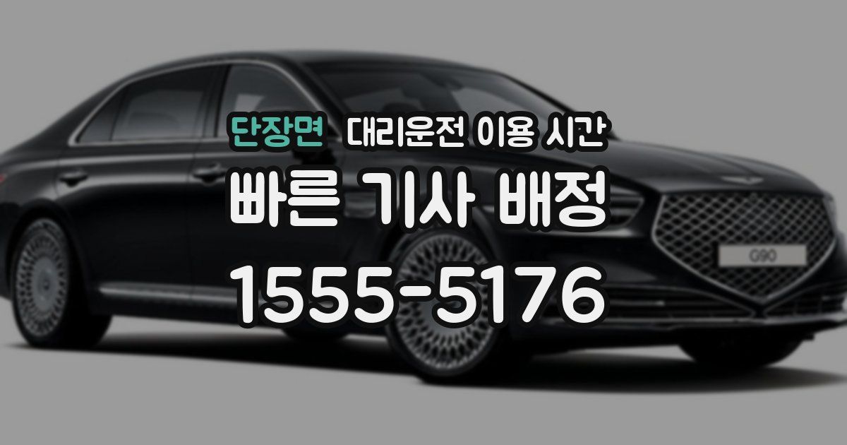 단장면 대리운전 이용 시간