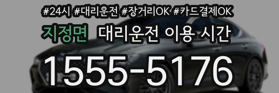 지정면 대리운전 이용 시간