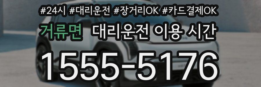 거류면 대리운전 이용 시간