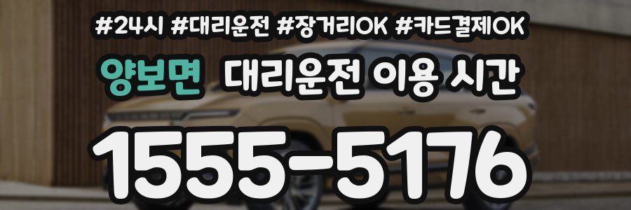 양보면 대리운전 이용 시간