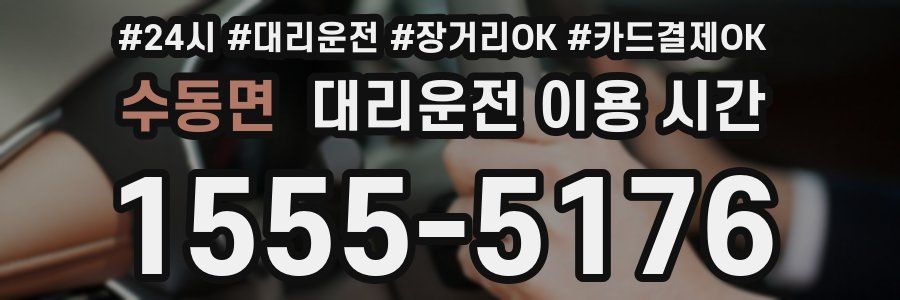 수동면 대리운전 이용 시간